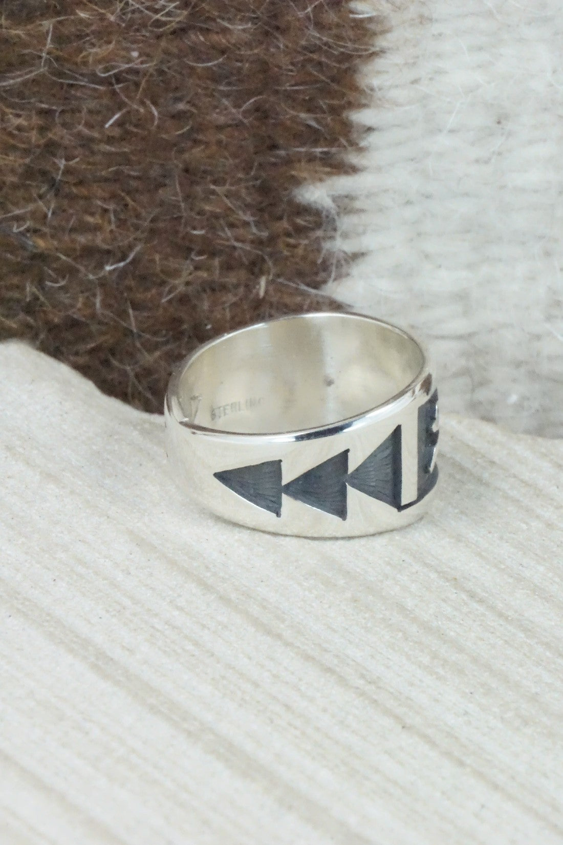 Sterling Silver Ring - Timothy Mowa - Size 9.5