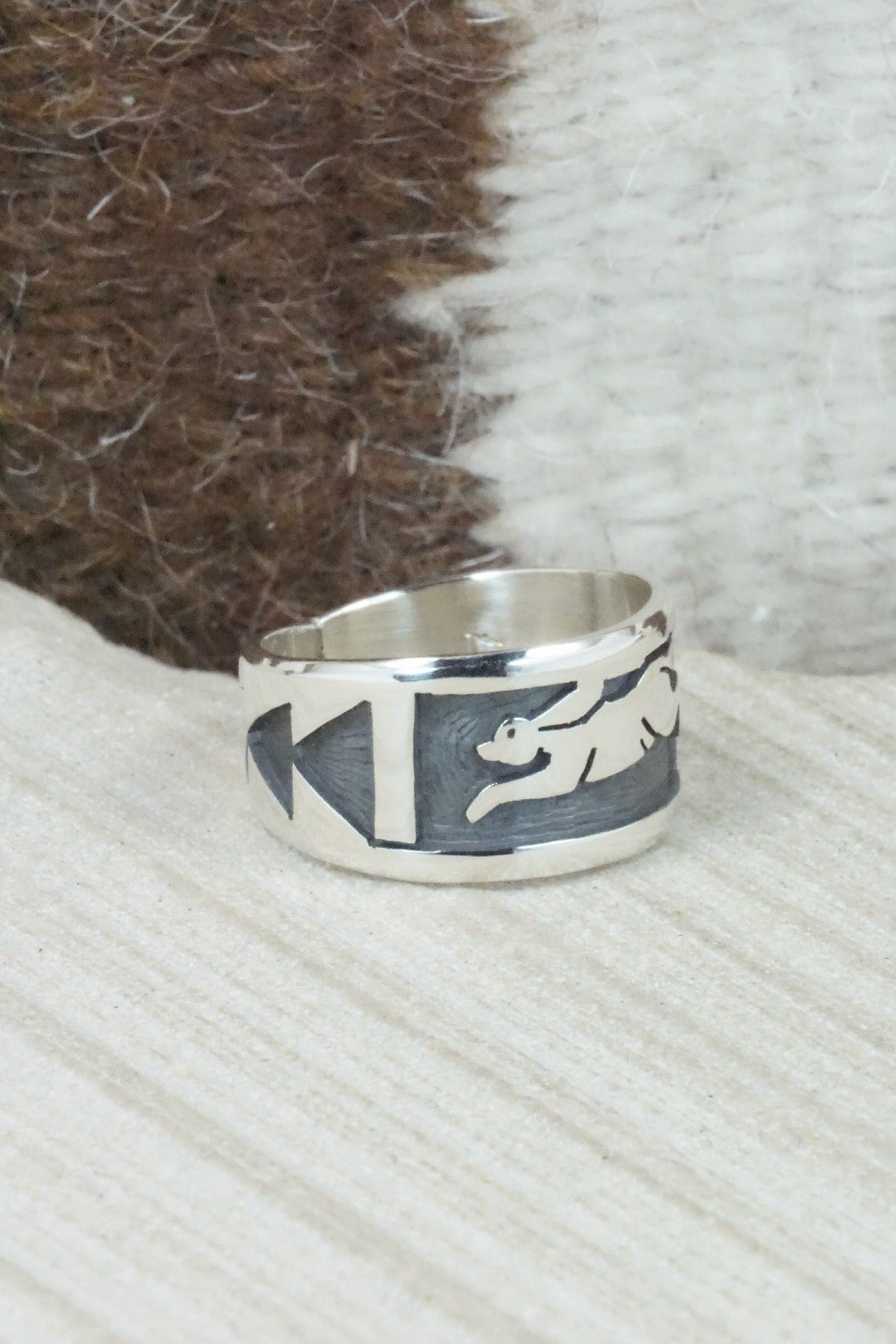 Sterling Silver Ring - Timothy Mowa - Size 9.5