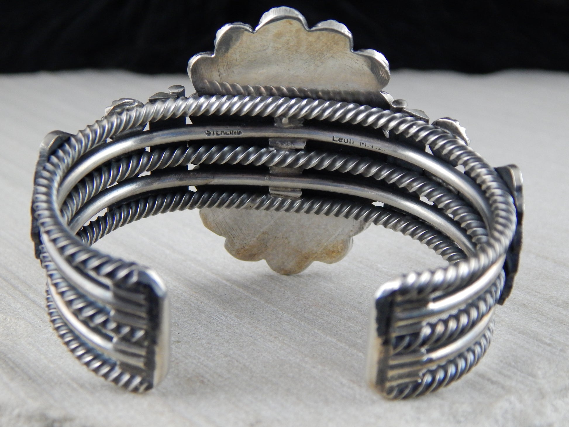 Navajo Turquoise & Sterling Silver Bracelet - Leon Martinez - High Lonesome Trading