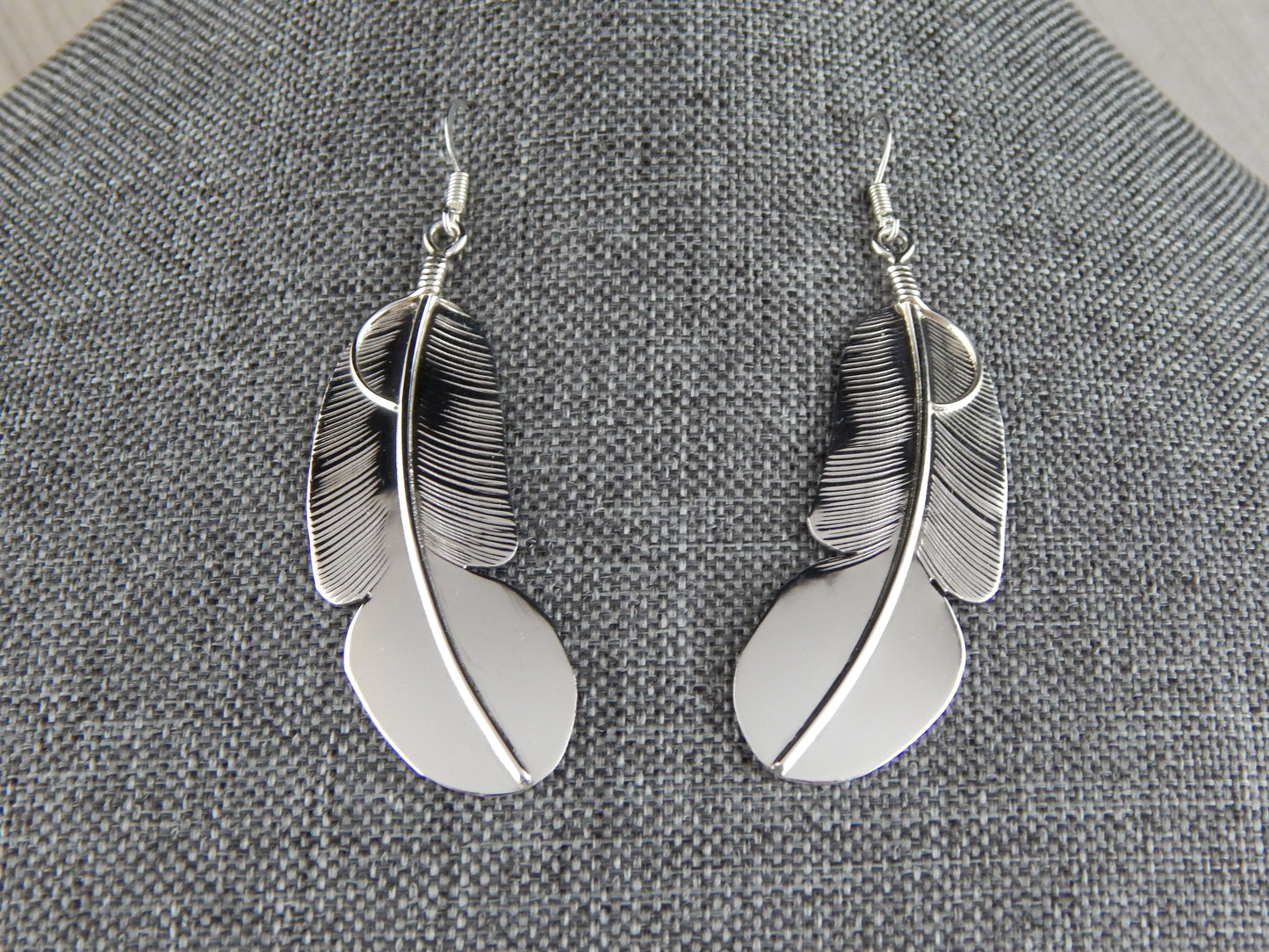 Navajo Sterling Silver Earrings - Chester Charley - High Lonesome Trading