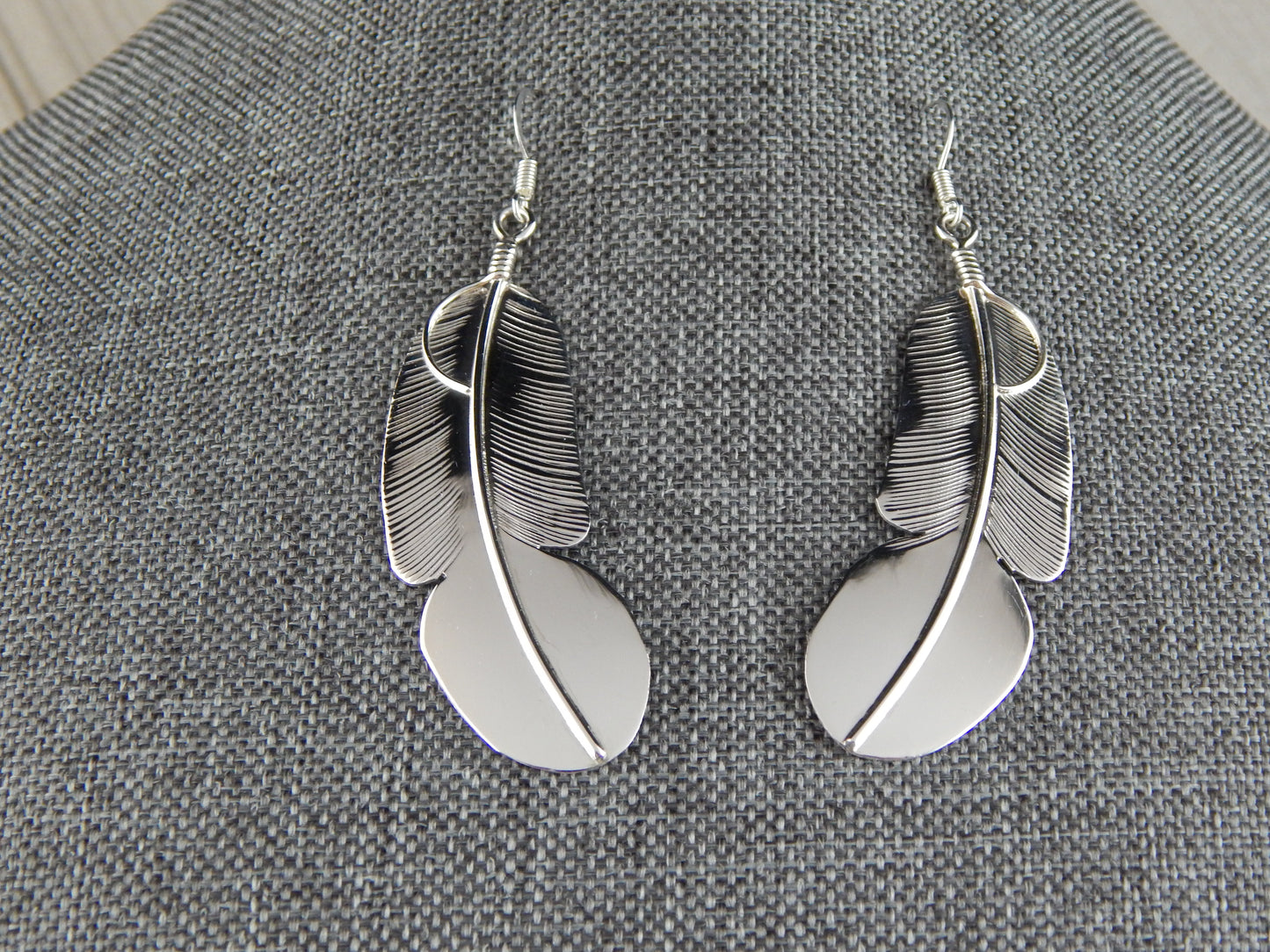 Navajo Sterling Silver Earrings - Chester Charley - High Lonesome Trading