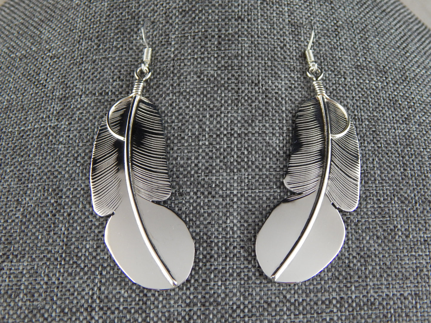 Navajo Sterling Silver Earrings - Chester Charley - High Lonesome Trading