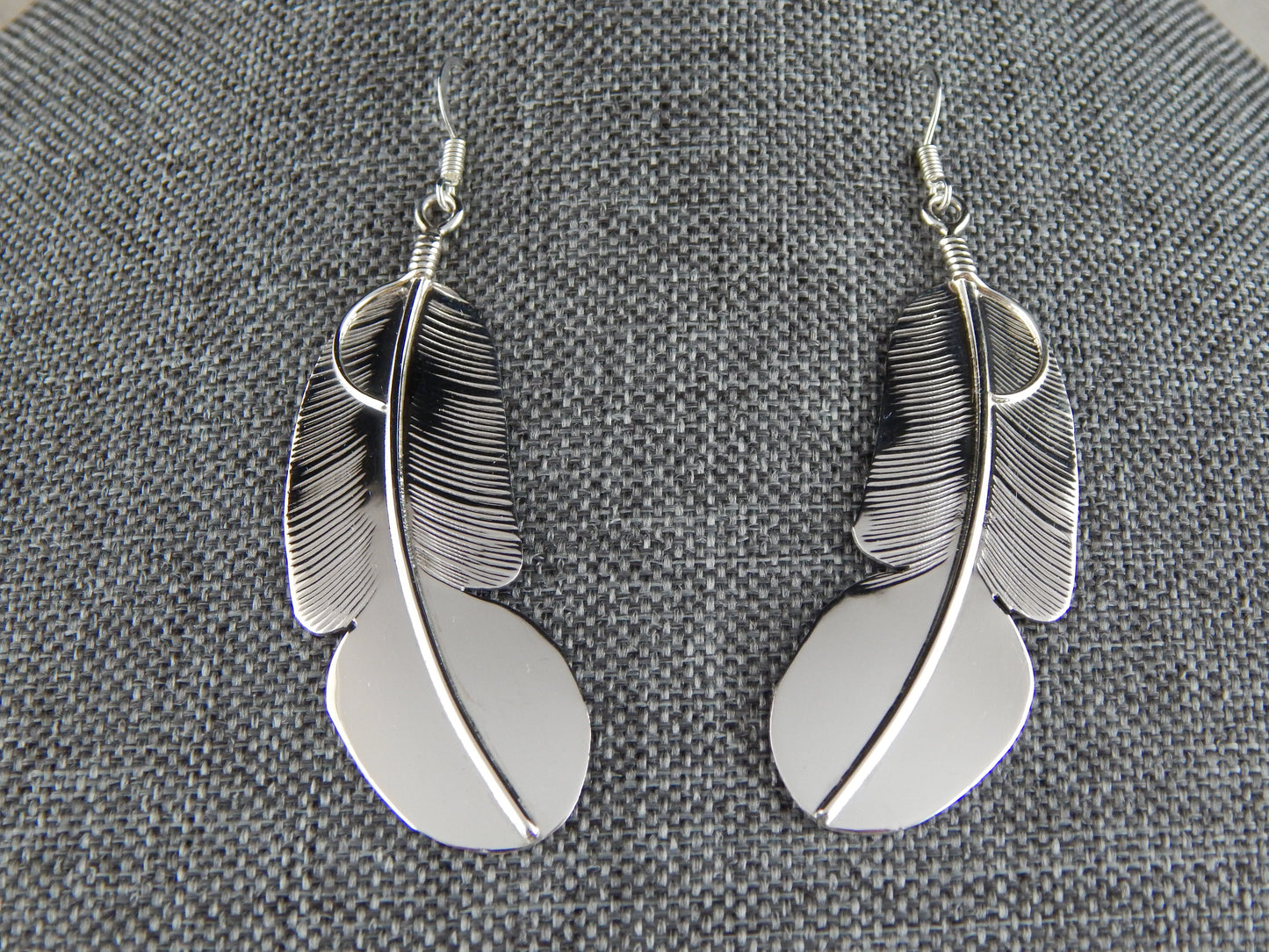 Navajo Sterling Silver Earrings - Chester Charley - High Lonesome Trading