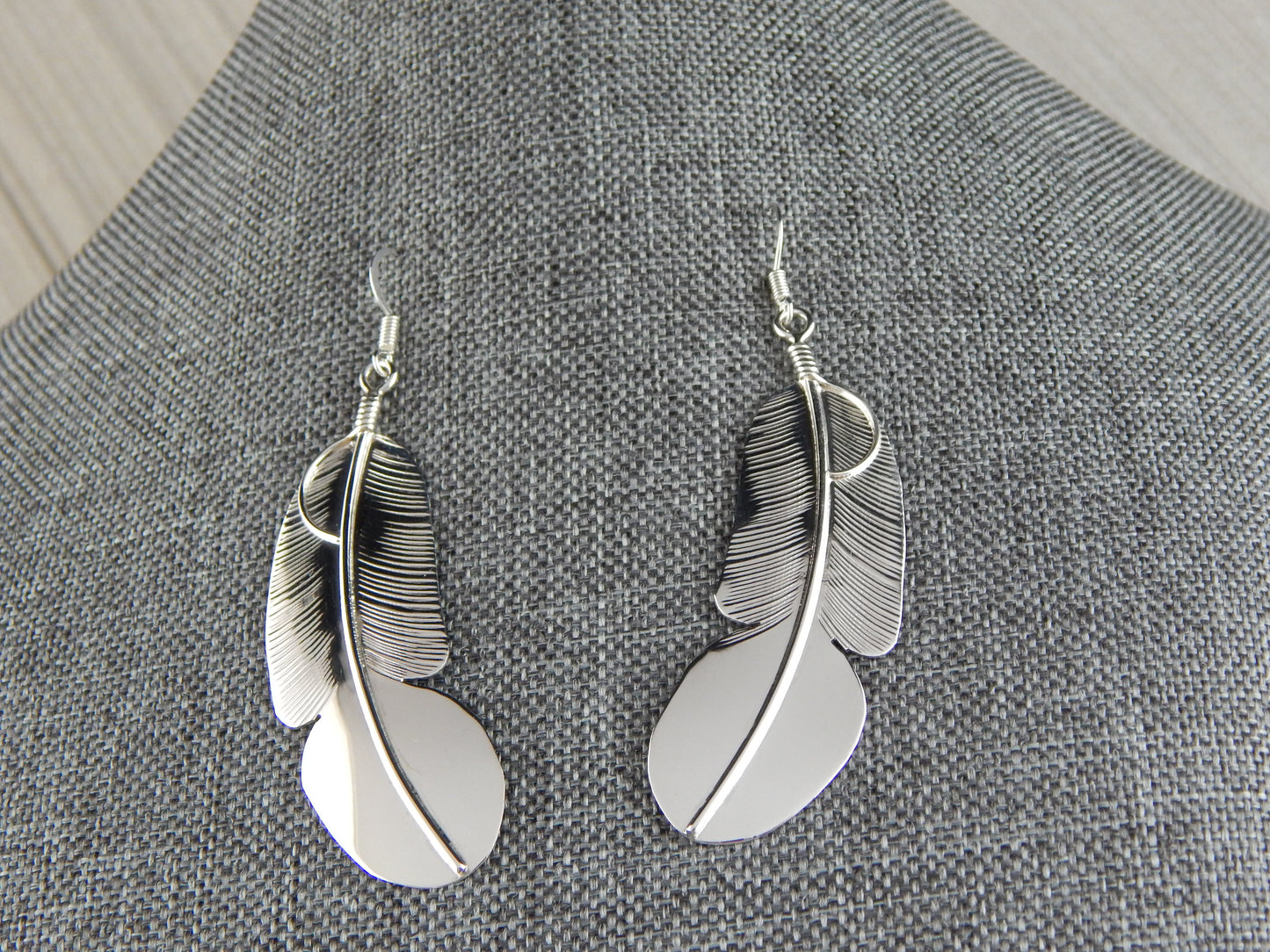 Navajo Sterling Silver Earrings - Chester Charley - High Lonesome Trading