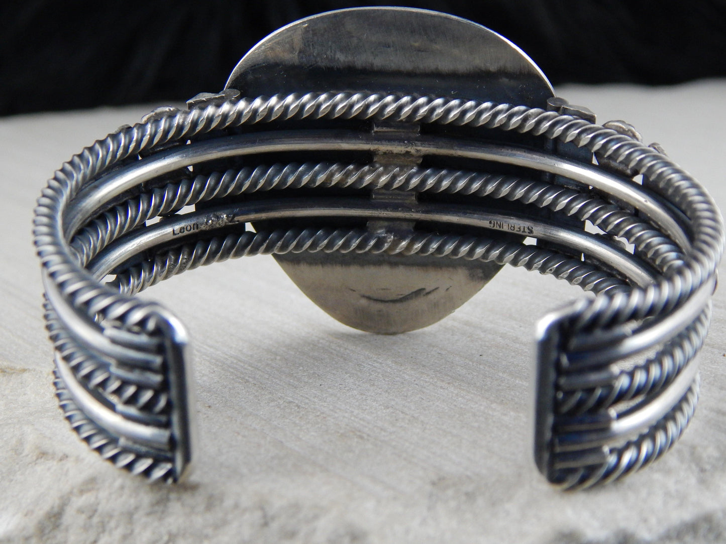 Navajo Turquoise & Sterling Silver Bracelet - Leon Martinez - High Lonesome Trading