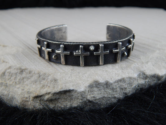 Navajo Sterling Silver Bracelet - Ernest Rangel - High Lonesome Trading