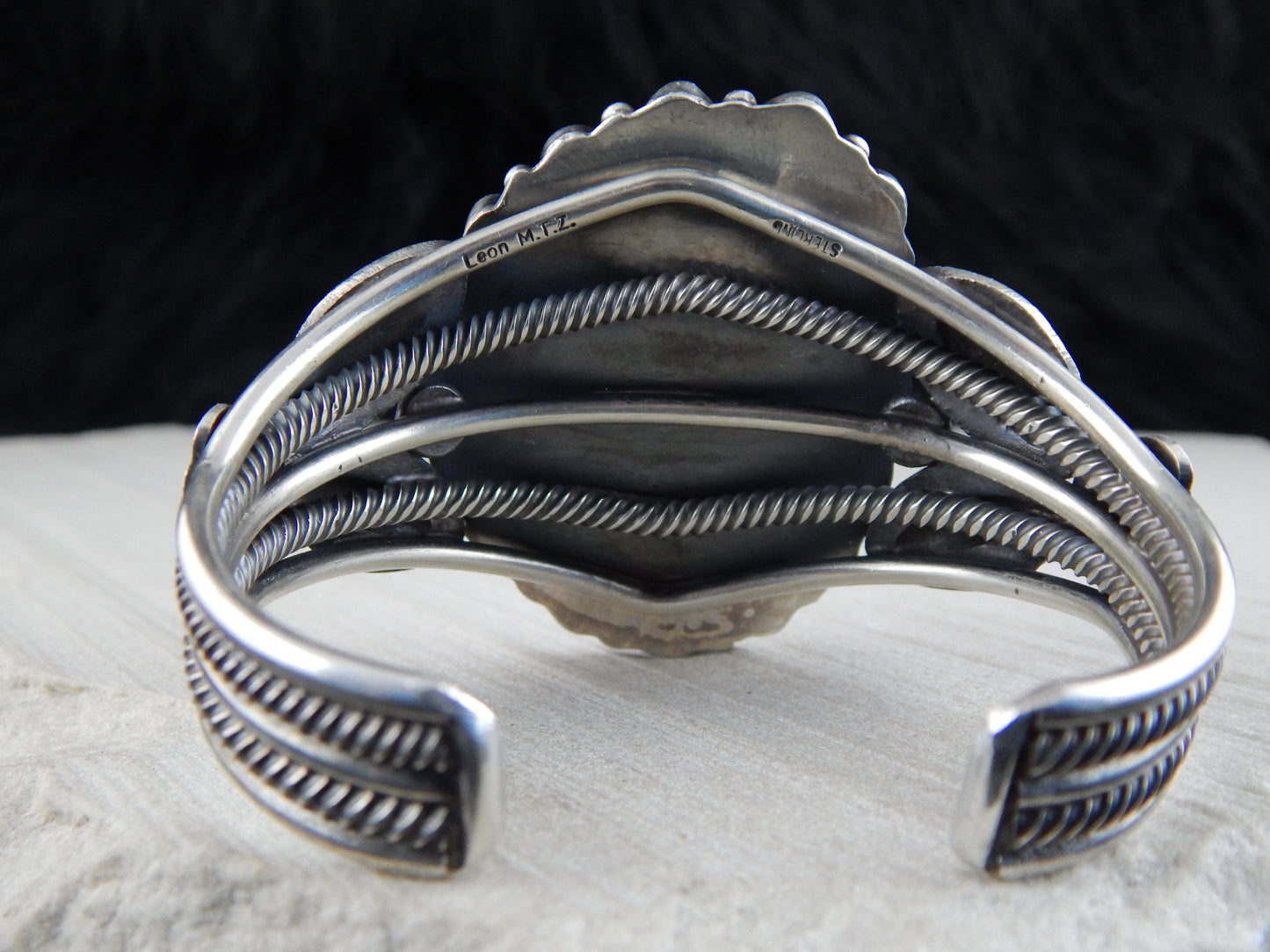Navajo Sterling Silver & Turquoise Bracelet - Leon Martinez - High Lonesome Trading