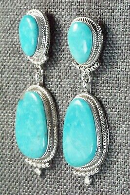 Turquoise & Sterling Silver Earrings - Verley Betone
