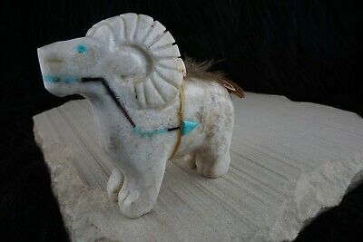 Ram Navajo Fetish Carving - Ben Livingston - High Lonesome Trading