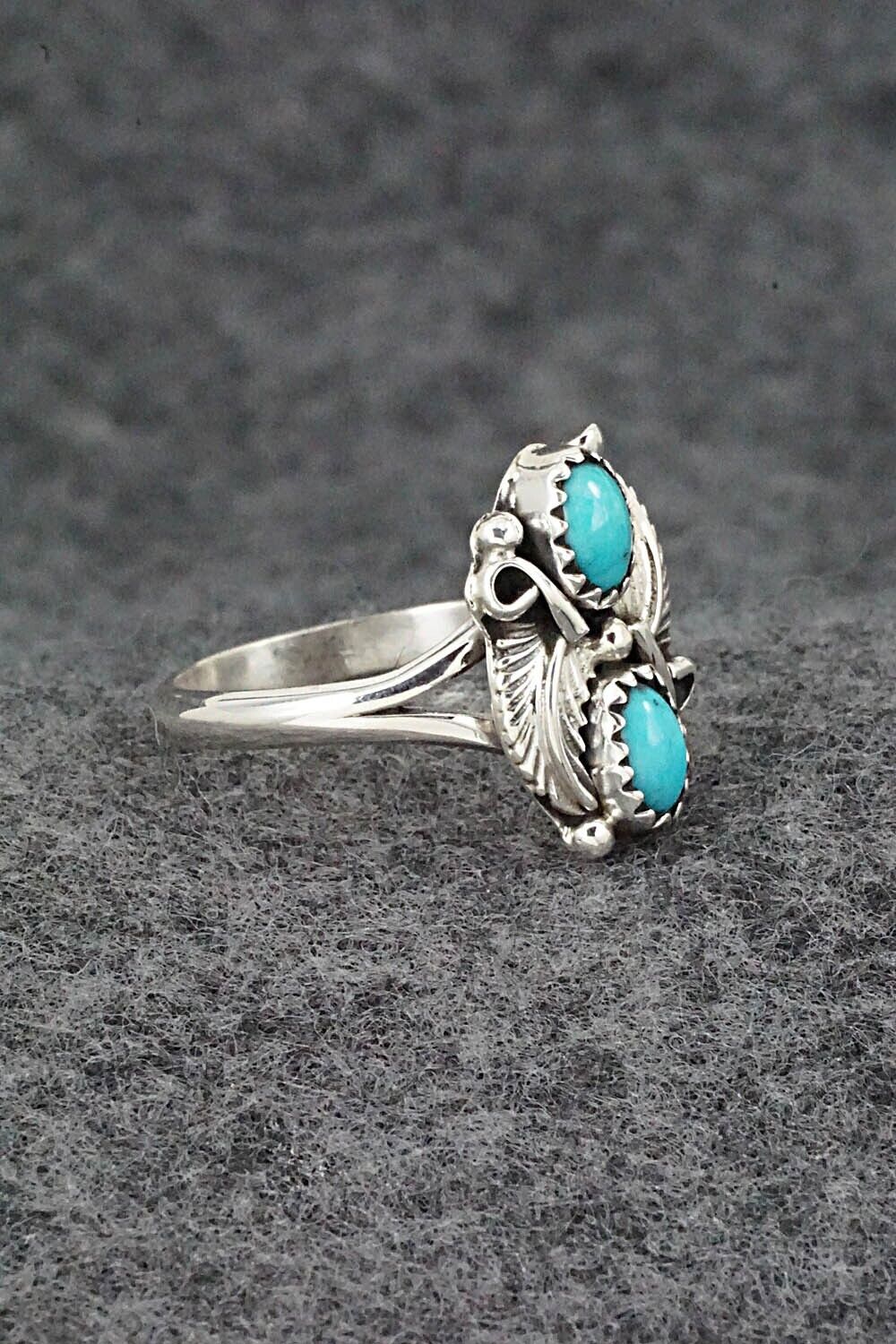 Turquoise & Sterling Silver Ring - William Begay - Size 7.25