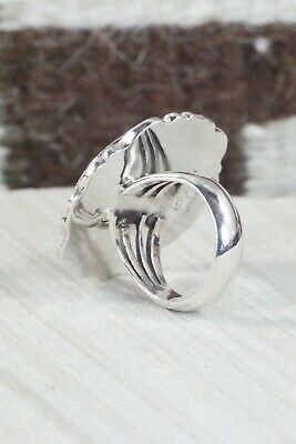 Turquoise and Sterling Silver Ring - Bucky Belin - Size 8.25