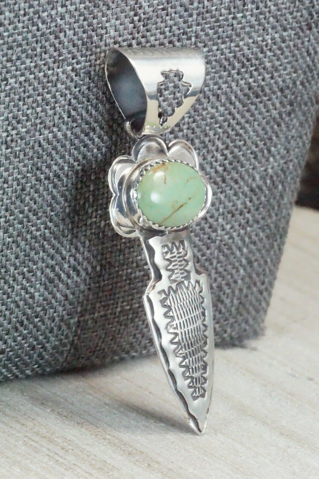 Turquoise & Sterling Silver Pendant - Navajo - High Lonesome Trading