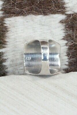 Turquoise, Coral and Sterling Silver Ring - Wilbur Myers - Size 9