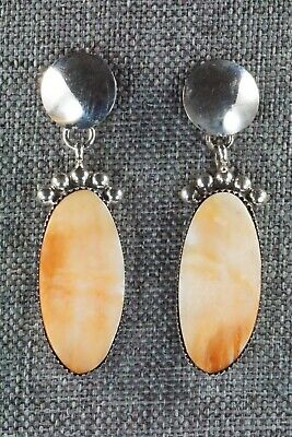 Spiny Oyster and Sterling Silver Earrings - Selina Warner - High Lonesome Trading