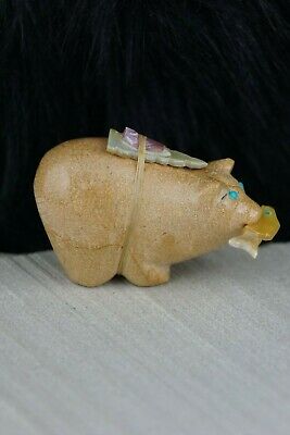 Bear Zuni Fetish Carving - Delvin Leekya - High Lonesome Trading