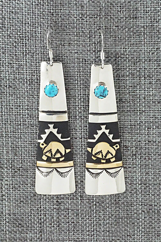 Turquoise & Sterling Silver Earrings - Rosita Singer