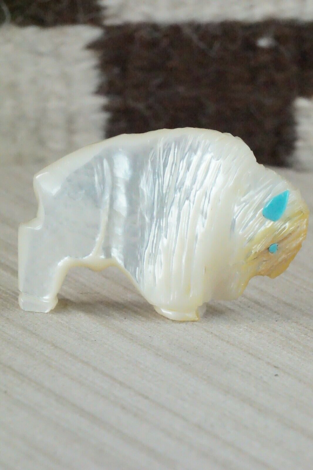 Buffalo Zuni Fetish Carving - Kevin Quam