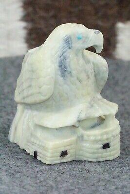Eagle Zuni Fetish Carving - Derrick Kaamasee - High Lonesome Trading