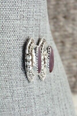 Spiny Oyster & Sterling Silver Earrings - Priscilla Smith