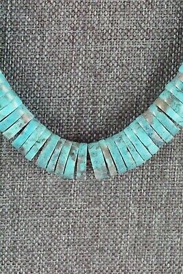 Turquoise & Sterling Silver Necklace - Lupe Lovato