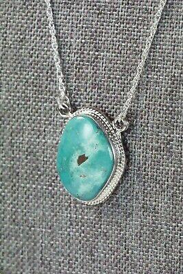 Navajo Turquoise & Sterling Silver Necklace - Annie Spencer - High Lonesome Trading