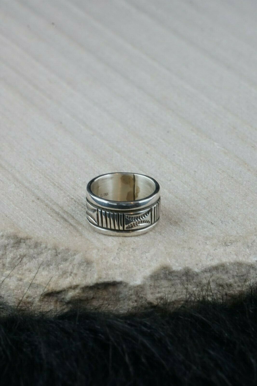 Navajo Sterling Silver Ring - Bruce Morgan - Native American - Size 5.75 - High Lonesome Trading
