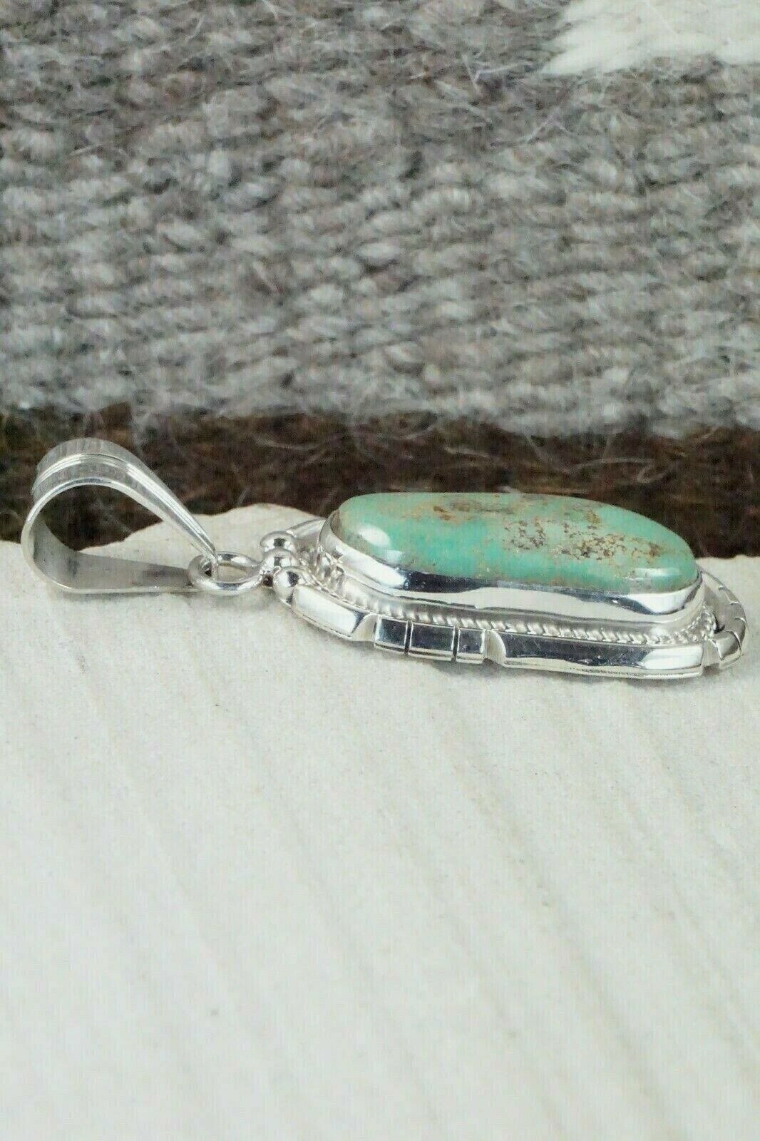 Turquoise & Sterling Silver Pendant - Samuel Yellowhair