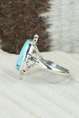 Turquoise & Sterling Silver Ring - Daniel Benally - Size 10