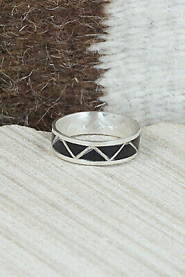 Onyx & Sterling Silver Ring - Roger Morgan - Size 6.5