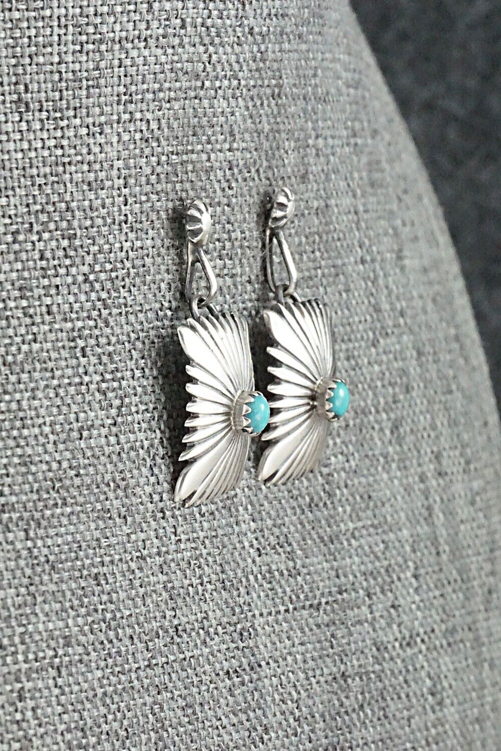 Turquoise & Sterling Silver Earrings - Emery Spencer