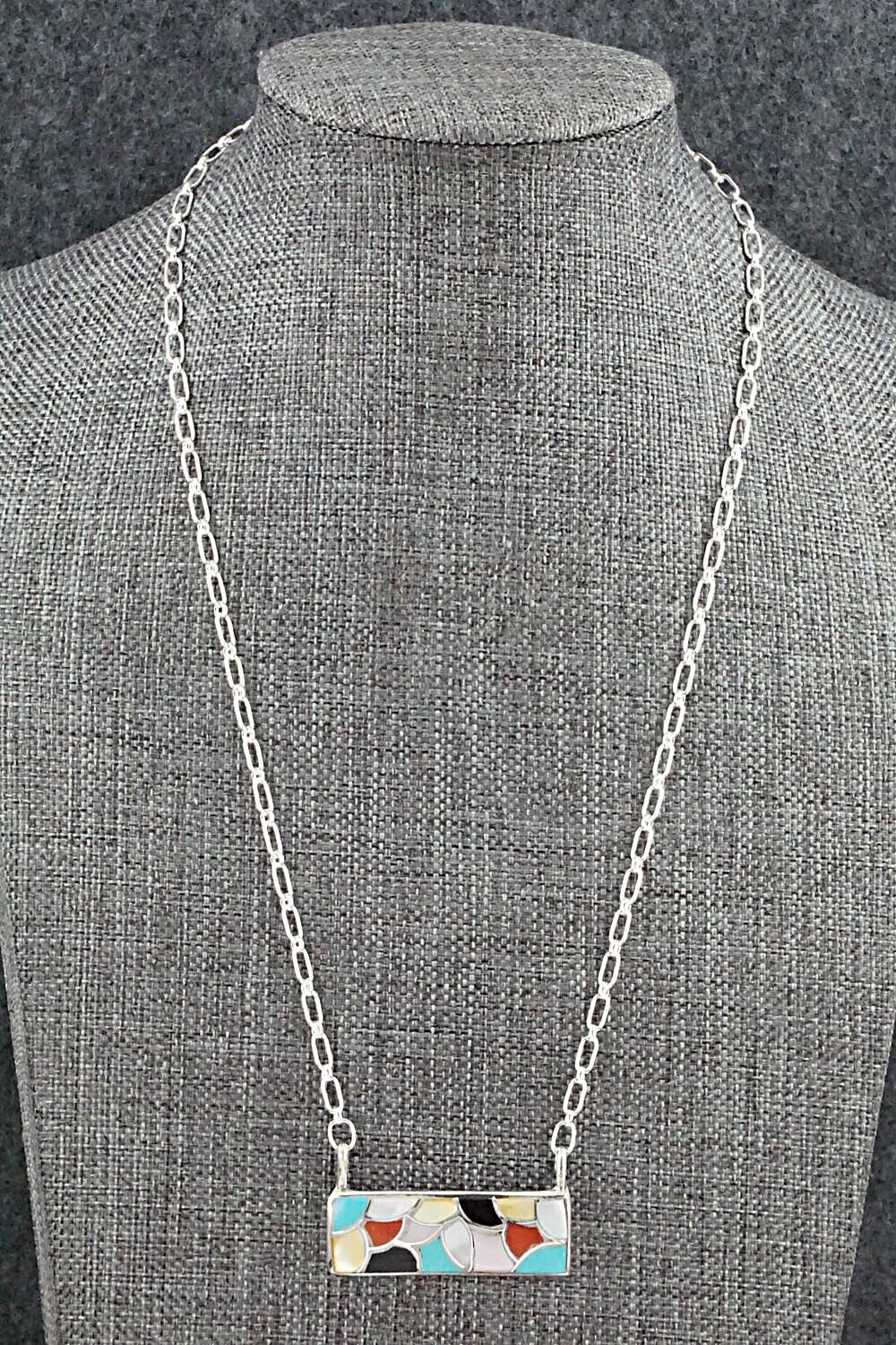 Multi Stone & Sterling Silver Necklace - Orena Leekya