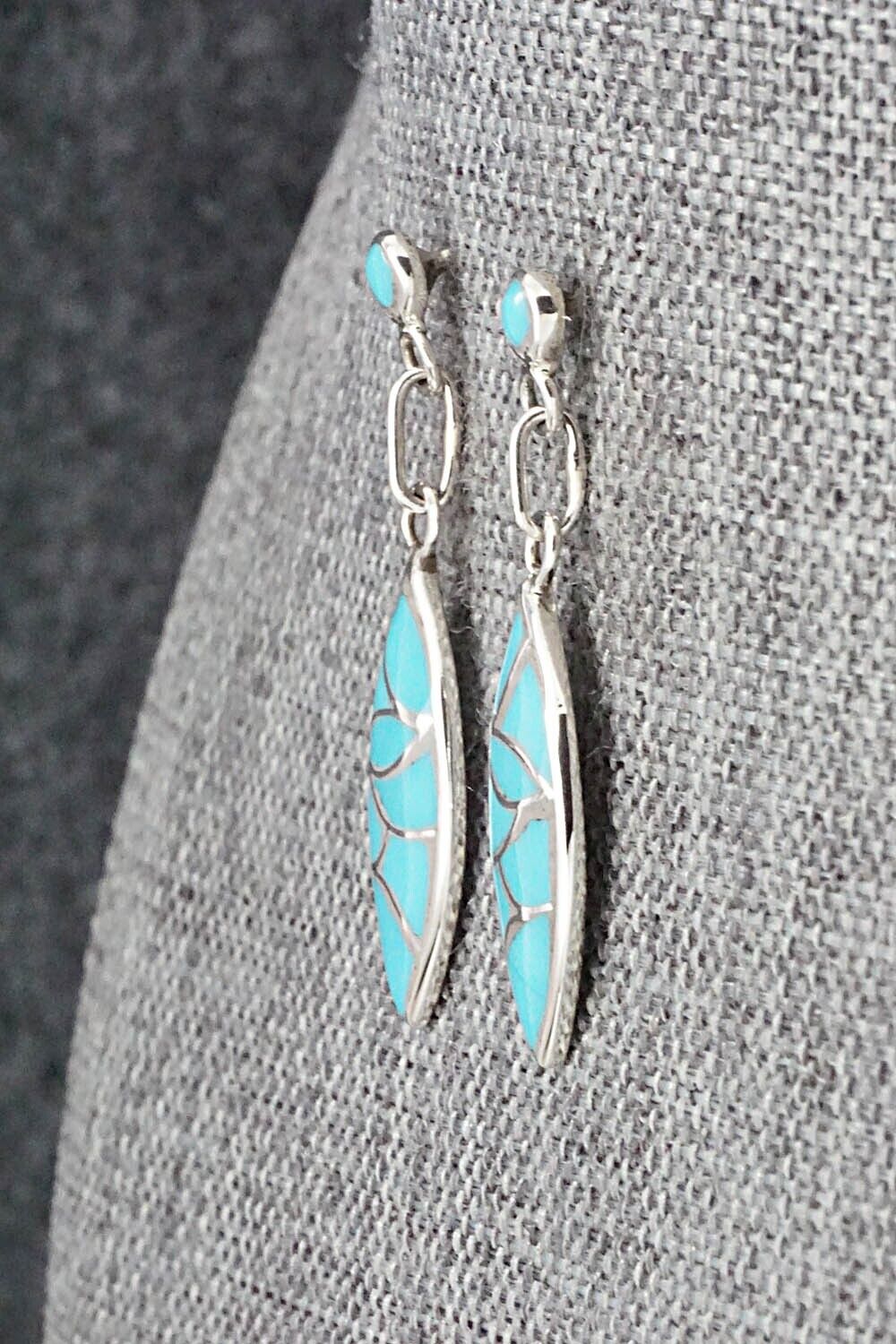 Turquoise & Sterling Silver Earrings - Orena Leekya