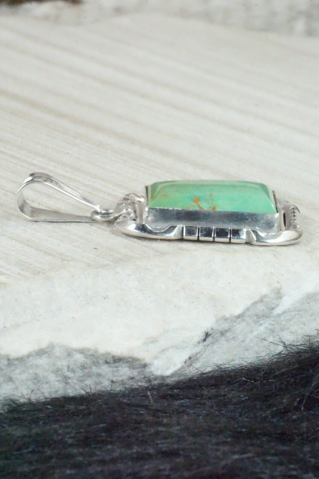 Turquoise & Sterling Silver Pendant - Samuel Yellowhair