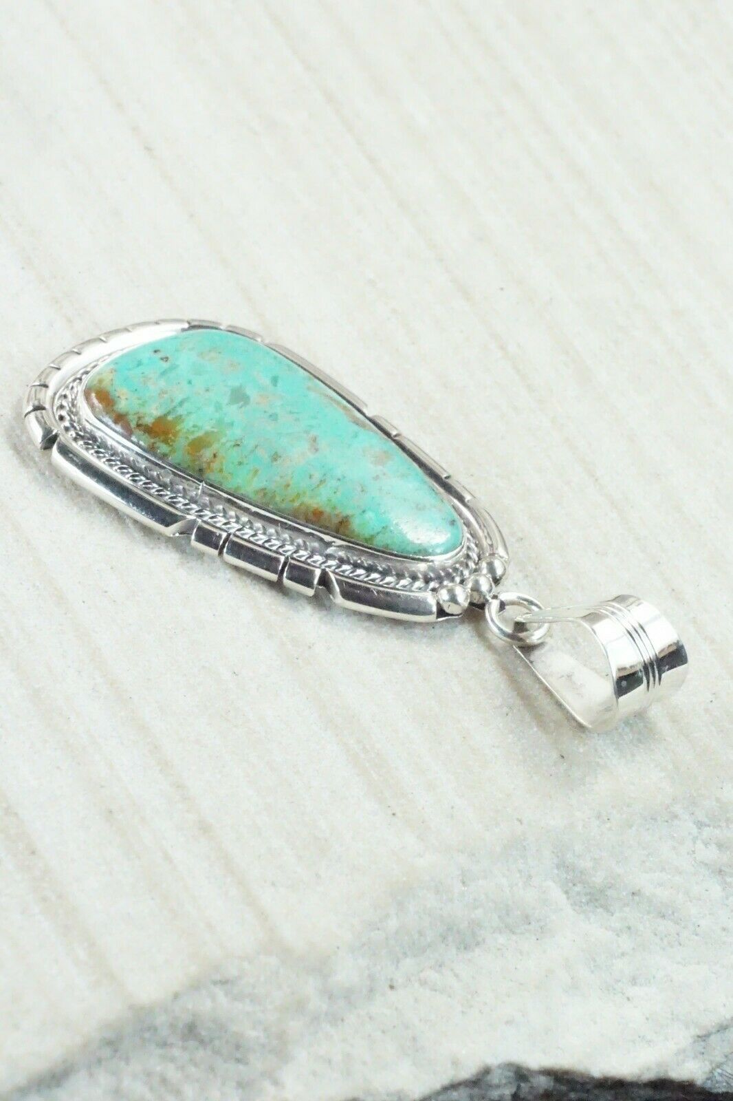 Turquoise & Sterling Silver Pendant - Samuel Yellowhair