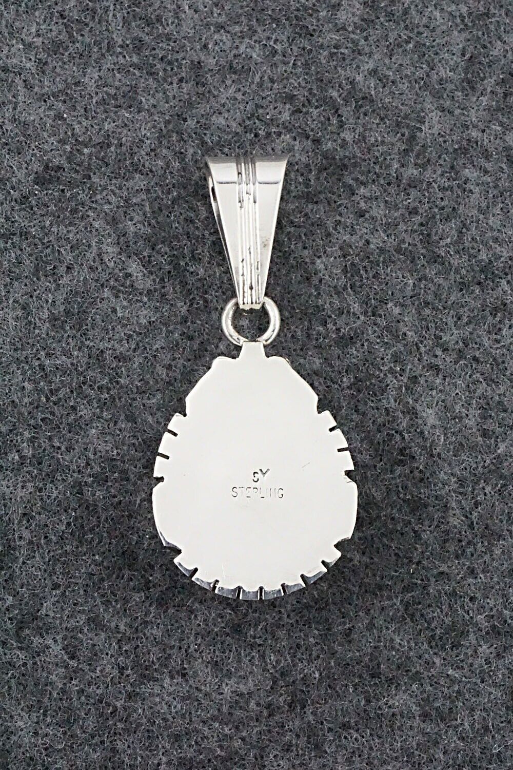 White Buffalo & Sterling Silver Pendant - Samuel Yellowhair