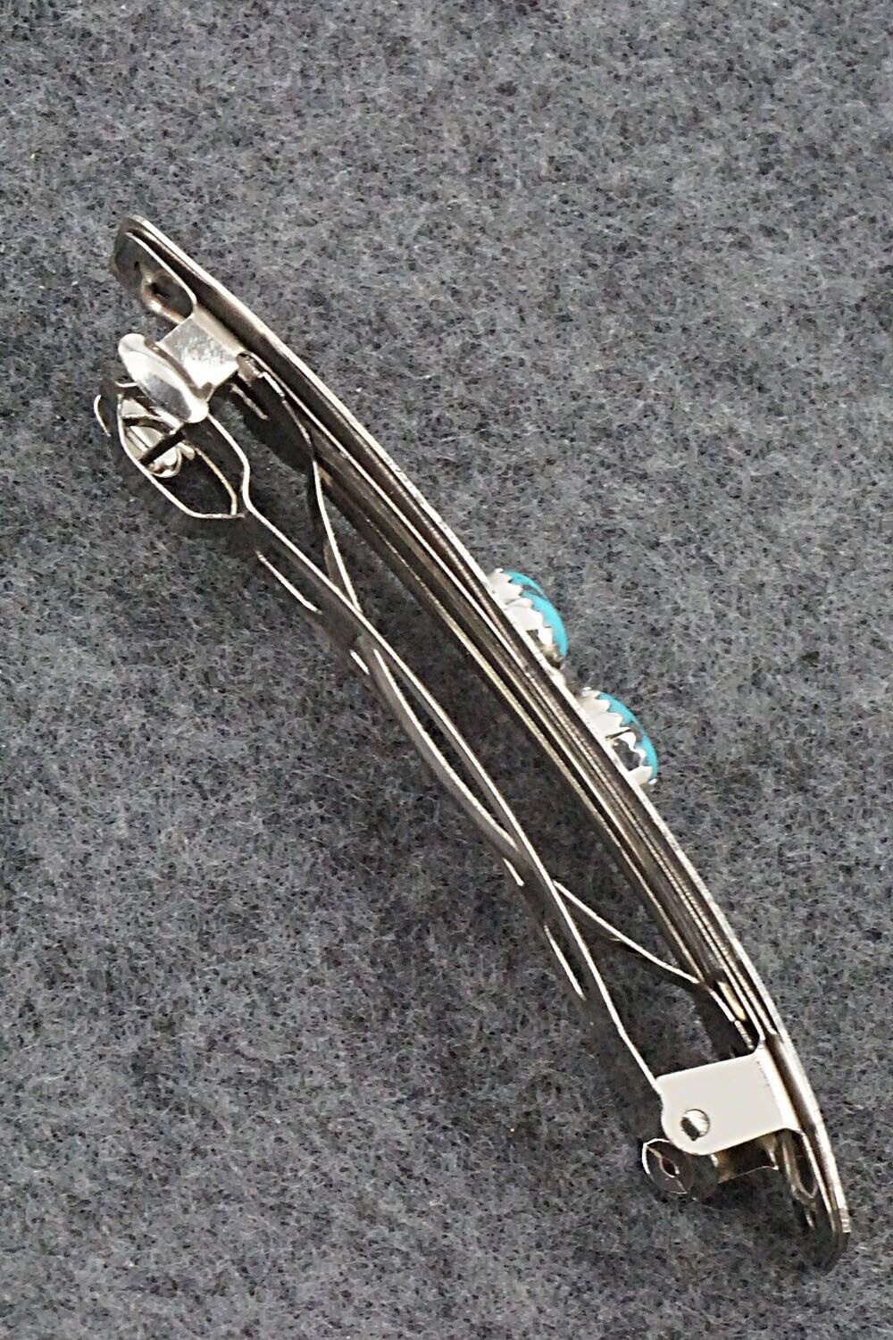 Turquoise & Sterling Silver Hair Barrette - Sally Arviso