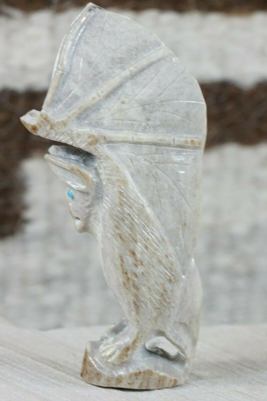 Bat Zuni Fetish Carving - Derrick Kaamasee - High Lonesome Trading