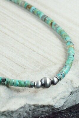 Turquoise & Sterling Silver Necklace - Navajo