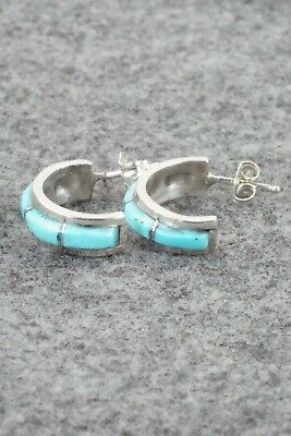 Turquoise & Sterling Silver Earrings - Lanore Panteah