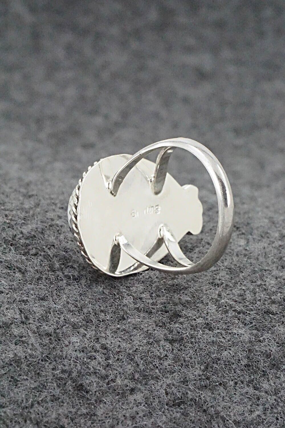 White Buffalo & Sterling Silver Ring - Benjamin Martinez - Size 5.75