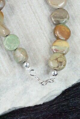 Turquoise, Coral & Sterling Silver Necklace - Navajo