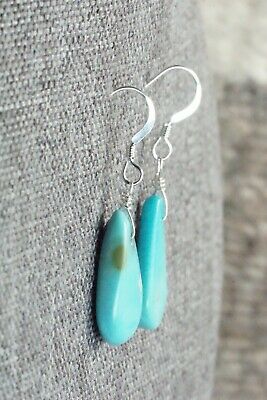 Turquoise & Sterling Silver Earrings - Navajo