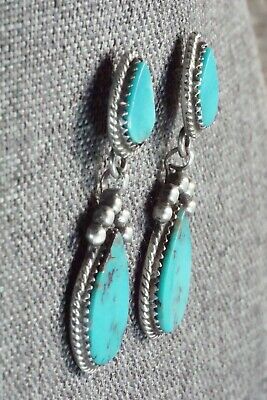 Turquoise & Sterling Silver Earrings - Selina Warner - High Lonesome Trading