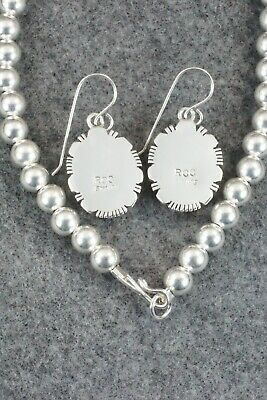 Spiny Oyster & Sterling Silver Necklace and Earrings - Richard Curley
