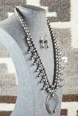Sterling Silver Squash Blossom & Earrings Set - Phil Garcia