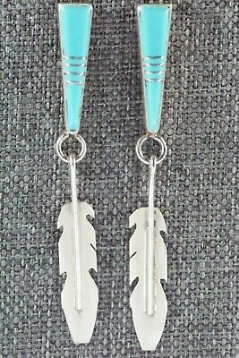 Turquoise & Sterling Silver Earrings - Terrence Panteah