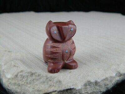 Owl Zuni Fetish Carving - Brandon Phillips - High Lonesome Trading