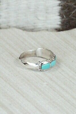 Turquoise & Sterling Silver Ring - Malcom Chavez - Size 10