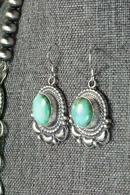 Turquoise & Sterling Silver Necklace and Earrings Set - Tom Lewis