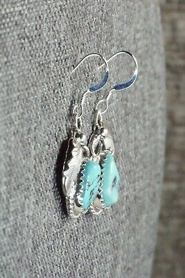 Turquoise & Sterling Silver Earrings - Roberta Begay